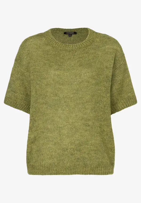 More & More Kurzarm-Pullover, soft moss green Verkauf