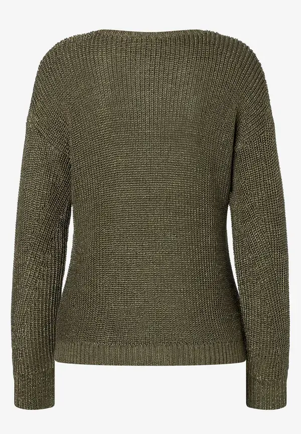 More & More Pullover mit Glanz, oliv Hotsell