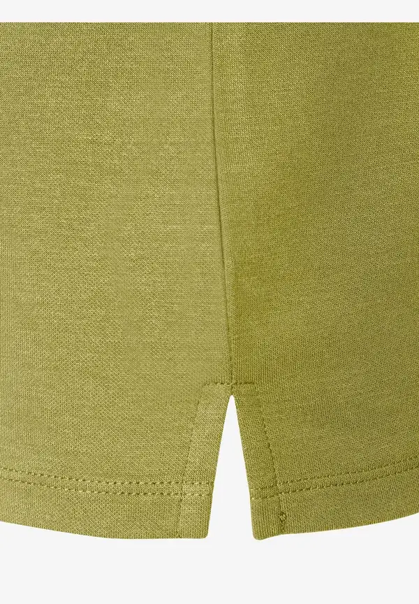 More & More T-Shirt mit Zierkante, soft moss green im Angebot