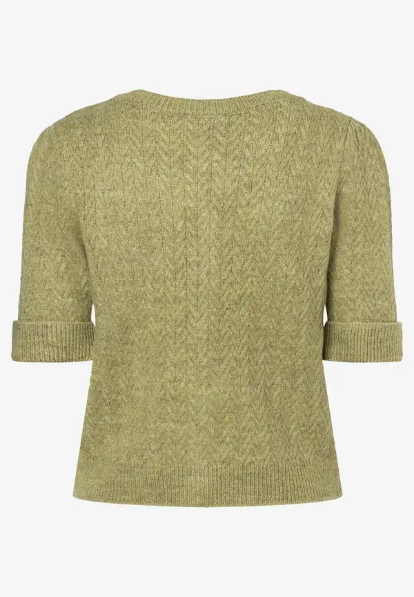 More & More Cardigan, Kurzarm, soft moss green Fabrikverkauf