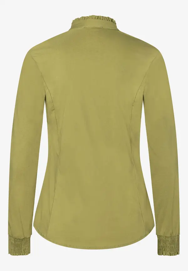 More & More Baumwoll/Stretch Bluse, soft moss green Kostenloser Versand