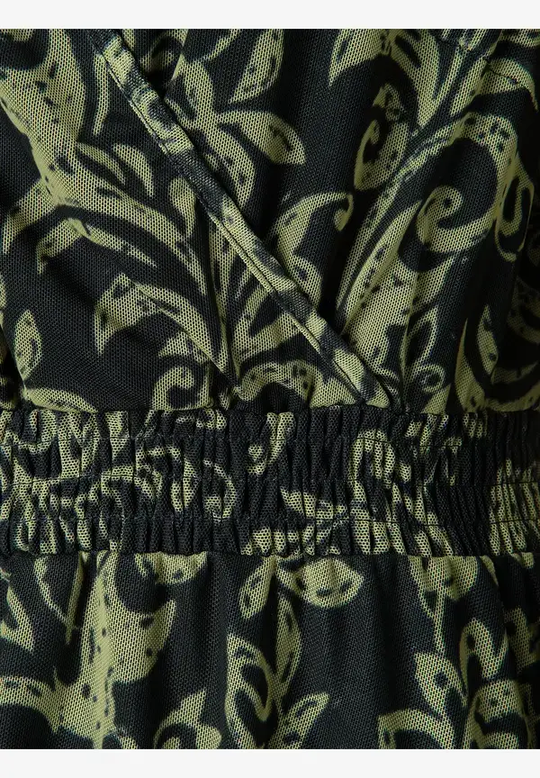 More & More Meshkleid, Paisleyprint, marine/grün Fabrikpreis