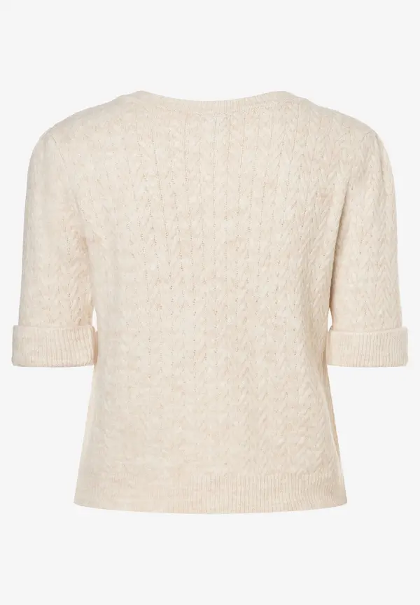 More & More Cardigan, Kurzarm, powder creme Großer Ausverkauf