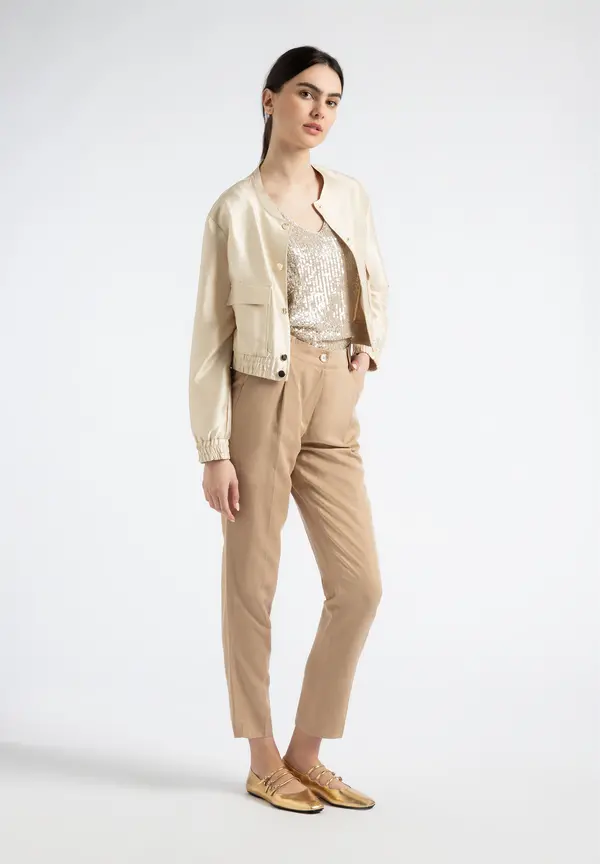 More & More Paillettentop, sand, Sommer-Kollektion Exklusivangebot