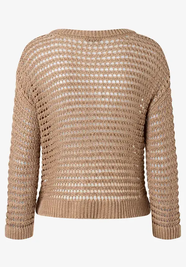More & More Ajour Pullover, soft toffee, Sommer-Kollektion Cyber Monday