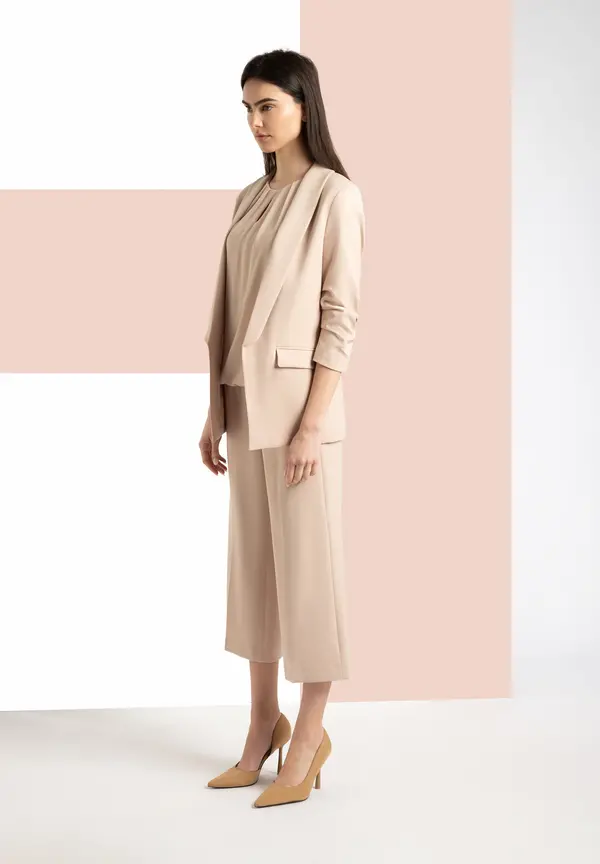 More & More Blazer mit Schalkragen, beige, Frühjahrs-Kollektion Vatertagsangebot