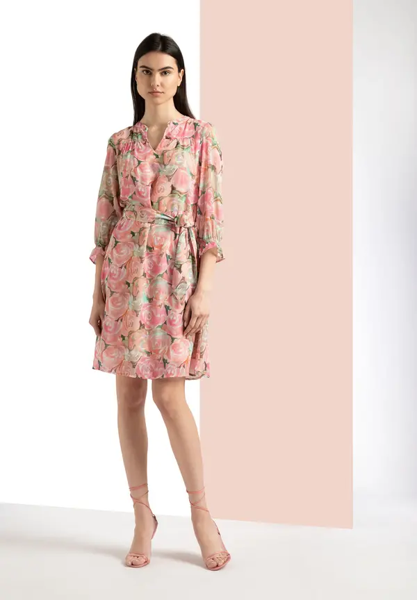 More & More Chiffonkleid, Rosenprint, Sommer-Kollektion Bestseller