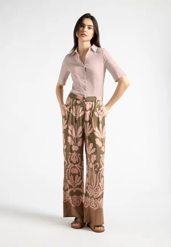 More & More Baumwoll/Stretch Bluse, powder rose, Sommer-Kollektion Neueste Stile