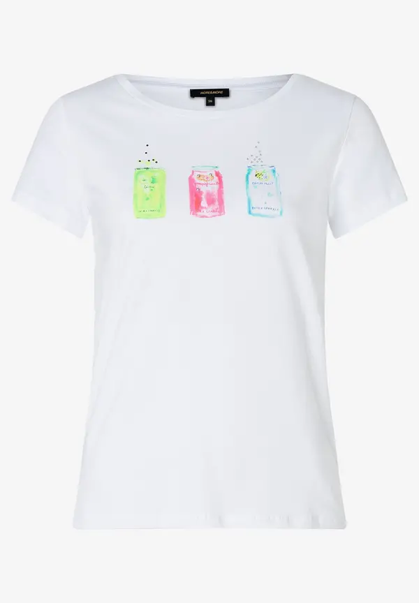 More & More T-Shirt mit Frontprint, weiß, Frühjahrs-Kollektion Nur für heute