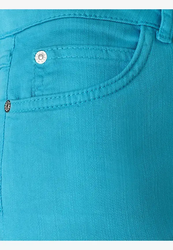 More & More verkürzte Coloured Denim, türkis, Frühjahrs-Kollektion Sonderangebot der Fabrik