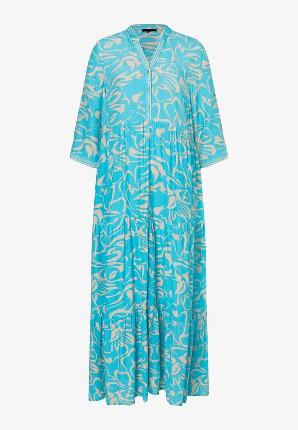 More & More langes Tunikakleid, abstrakter Flowerprint, Frühjahrs-Kollektion Vierteljährliche Förderung