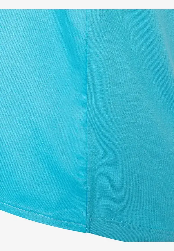 More & More Shirt mit Satinfront, türkis, Frühjahrs-Kollektion Bis zu 55% Rabatt