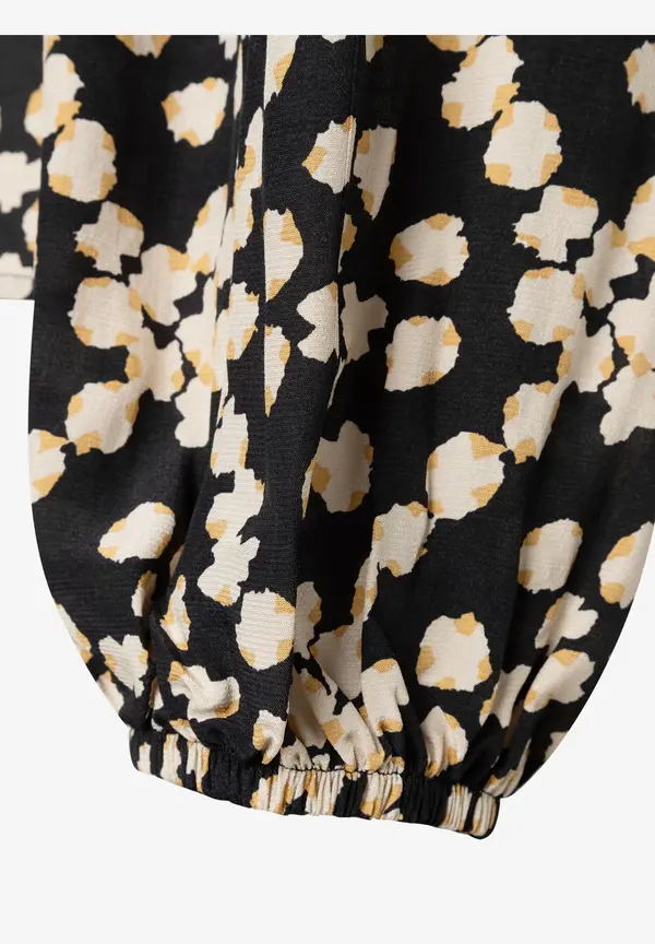 More & More fließende Bluse, Dot Pattern Print Black Friday Preise