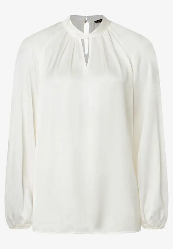 More & More Satinbluse mit Cut-Outs, ecru Verkauf