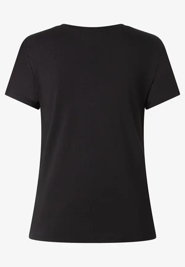 More & More T-Shirt mit Pailletten-Applikation, schwarz Blitzverkäufe
