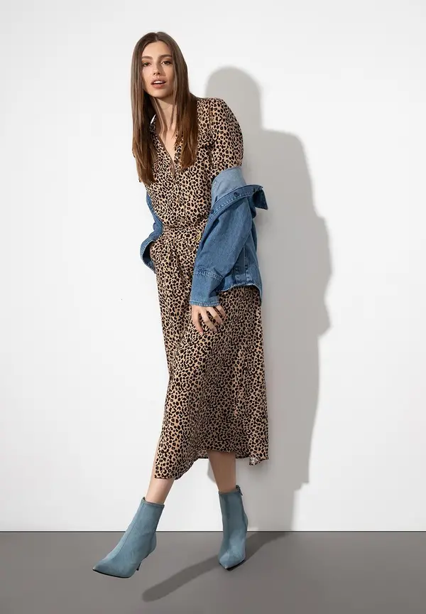 More & More Midikleid, Mini-Animal-Dessin Kostenloser Versand
