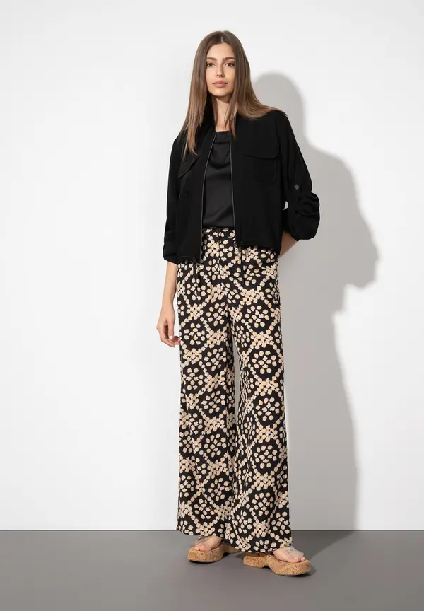 More & More Palazzohose, Dot Pattern Print Sonderangebot