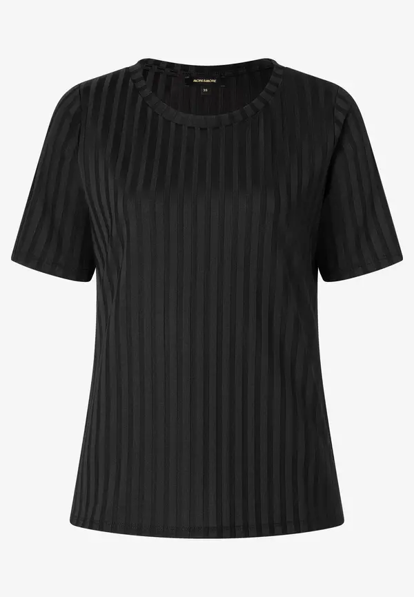 More & More Rippenshirt, schwarz Günstig kaufen