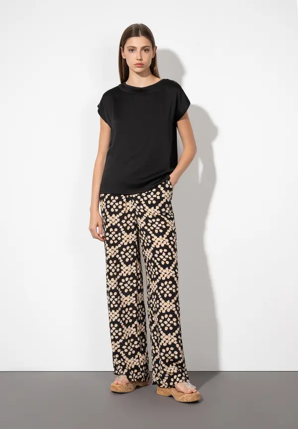 More & More Shirt mit Satinfront, schwarz Flash Sale