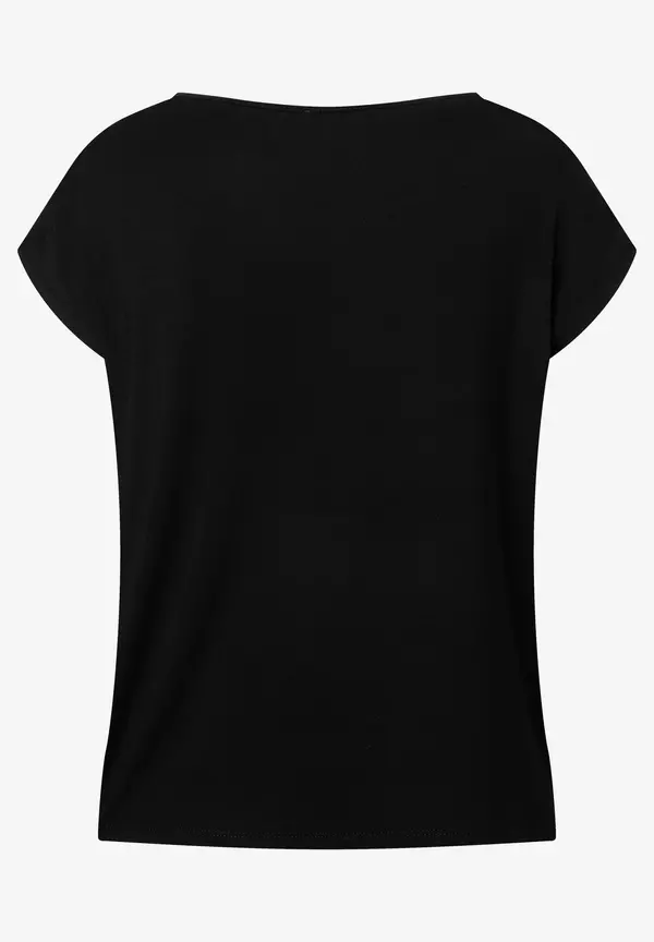 More & More Shirt mit Satinfront, schwarz Flash Sale