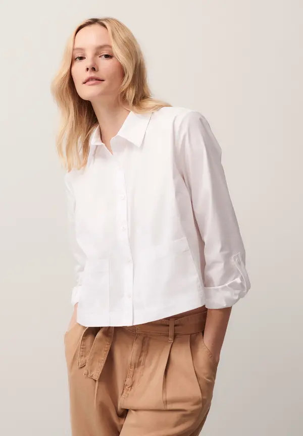 More & More kurze Blusenjacke, weiß Online Shopping