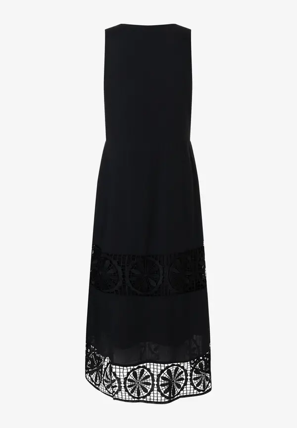 More & More Maxikleid mit Spitzendetails, schwarz, Sommer-Kollektion Exklusivangebot