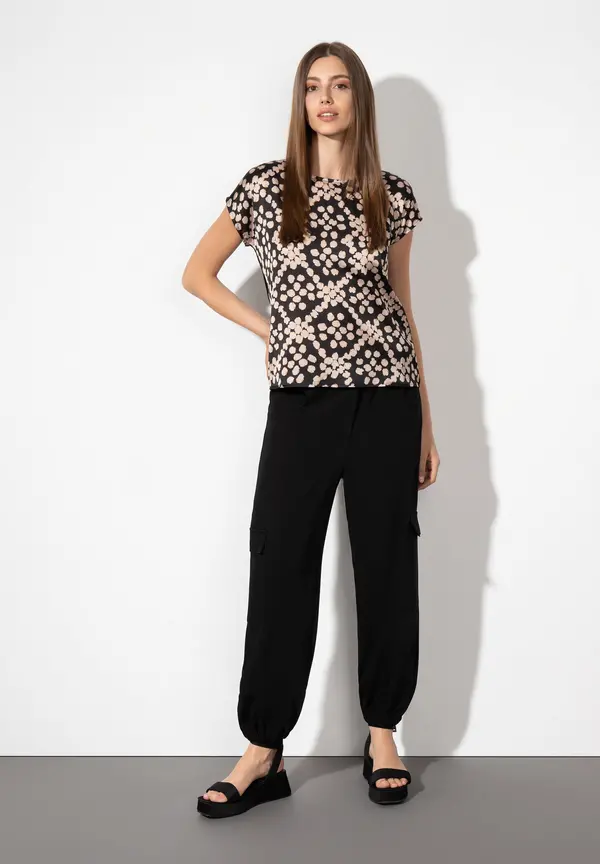 More & More Blusenshirt, Dot Pattern Print Preisnachlass