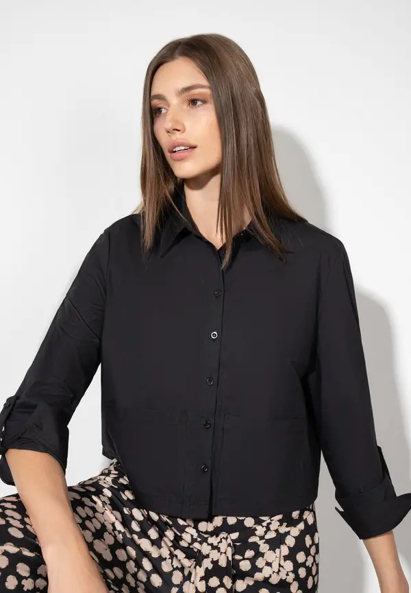 More & More kurze Blusenjacke, schwarz Cyber Monday