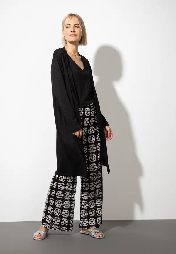 More & More Spitzenhose, schwarz/ecru, Sommer-Kollektion Valentinstagsangebot