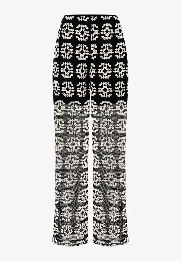 More & More Spitzenhose, schwarz/ecru, Sommer-Kollektion Valentinstagsangebot