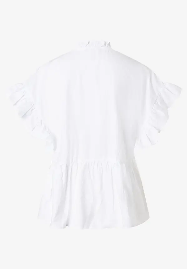 More & More weite Bluse mit Rüschen, weiß, Sommer-Kollektion Heißer Verkauf