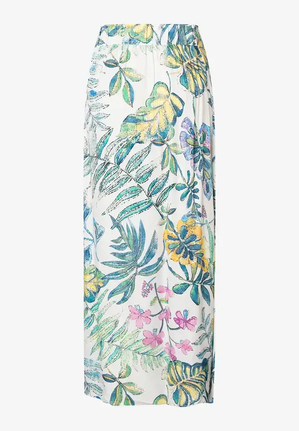 More & More Satinrock, Blätterprint, Sommer-Kollektion Online Outlet