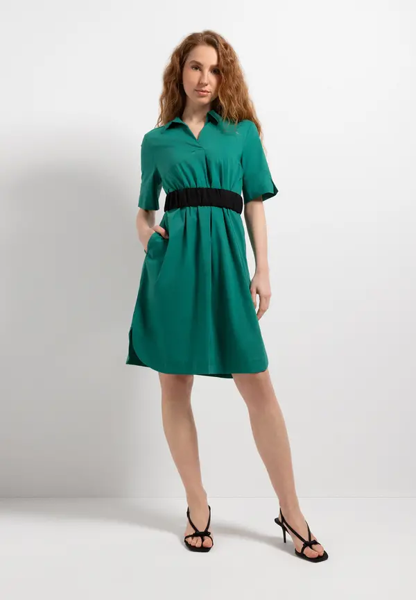 More & More Hemdblusenkleid, summergarden green, Sommer-Kollektion Blitzangebot