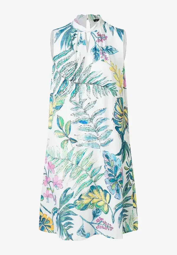 More & More Satinkleid, Blätterprint, Sommer-Kollektion Neuheiten