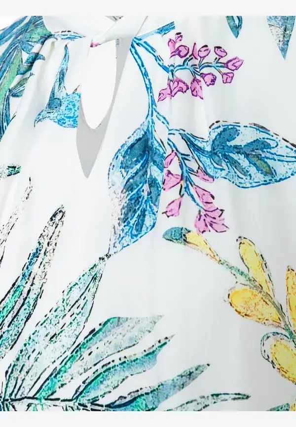 More & More Satinkleid, Blätterprint, Sommer-Kollektion Neuheiten