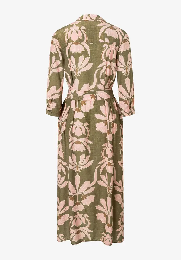 More & More fließendes Hemdblusenkleid, Ornament Print, Sommer-Kollektion Letzte 3 Tage
