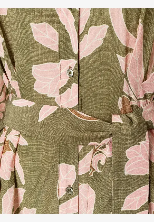 More & More fließendes Hemdblusenkleid, Ornament Print, Sommer-Kollektion Letzte 3 Tage