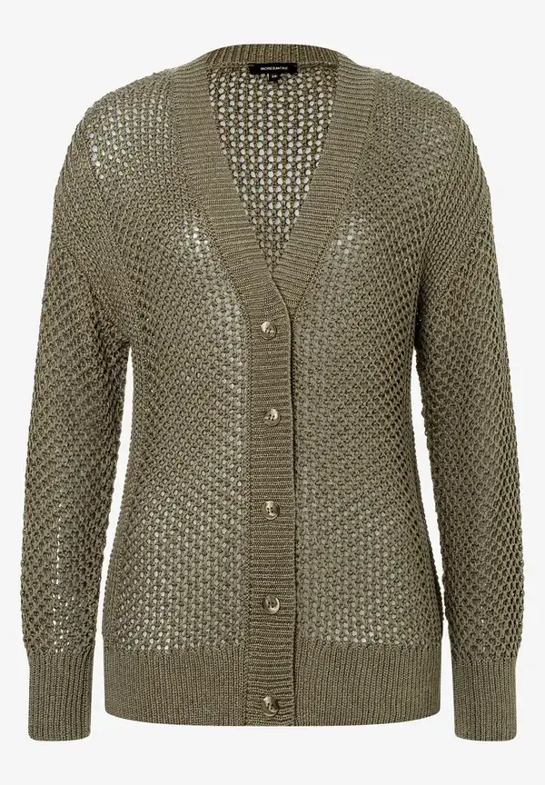 More & More Ajour Cardigan, soft reed green, Sommer-Kollektion Letzter Tag