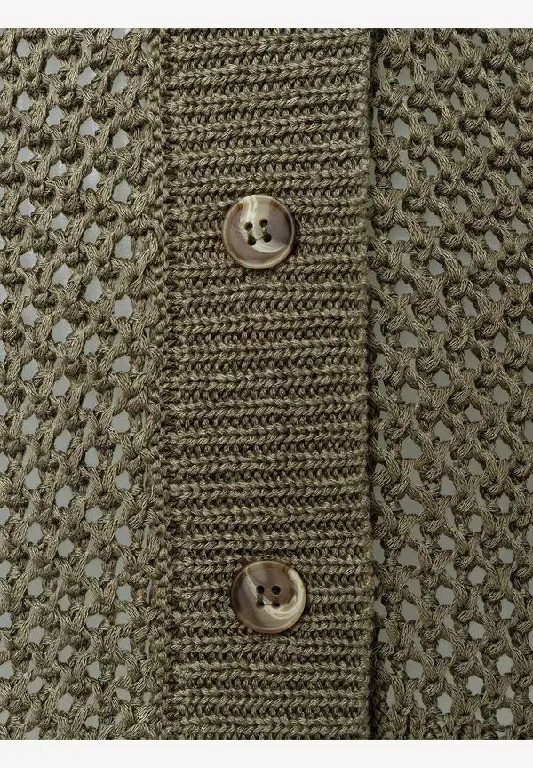 More & More Ajour Cardigan, soft reed green, Sommer-Kollektion Letzter Tag