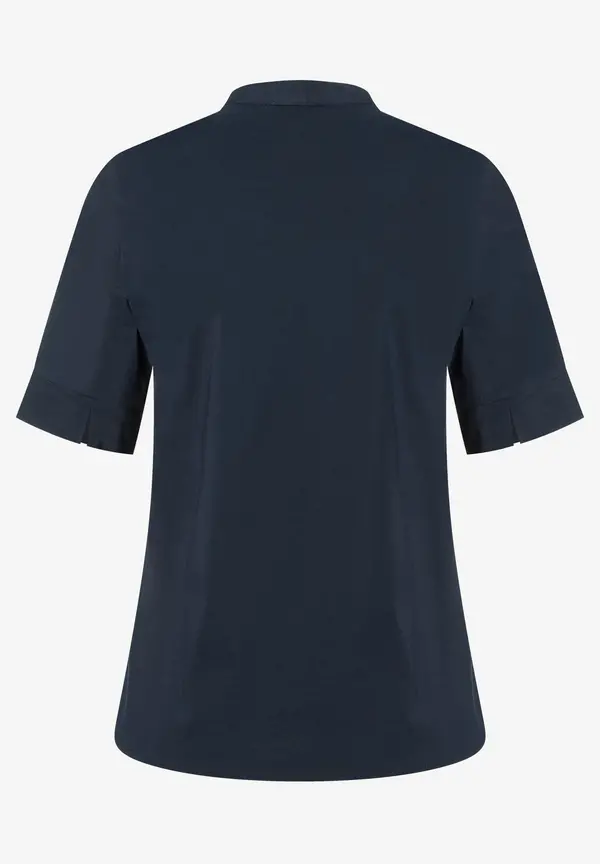 More & More Baumwoll/Stretch Bluse mit Stehkragen, marine, Sommer-Kollektion Nur für heute