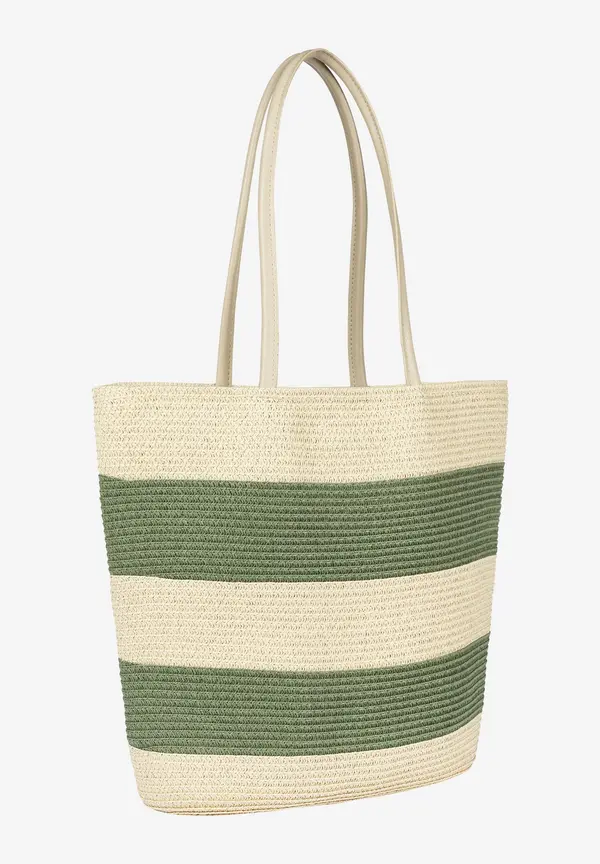 More & More Strohtasche, khaki/sand, Sommer-Kollektion Discount Store für neue Produkte