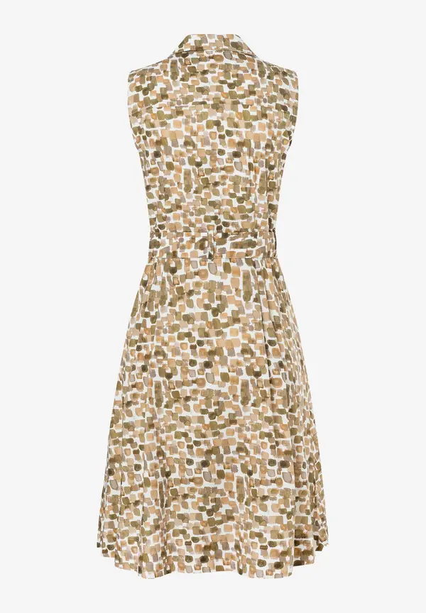 More & More ärmelloses Hemdblusenkleid, Tupfen-Print, Sommer-Kollektion Fabrikladen