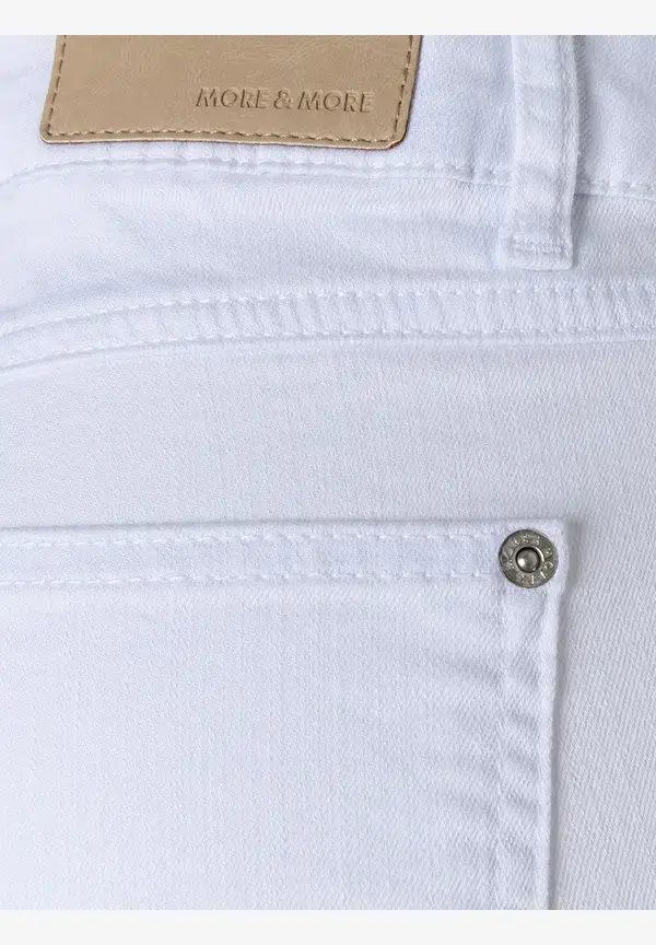 More & More verkürzte Coloured Denim, weiß, Frühjahrs-Kollektion Begrenzt auf 3 Tage