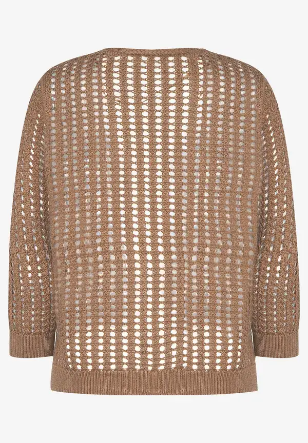 More & More Ajour Cardigan, soft toffee, Sommer-Kollektion Speichern exportieren