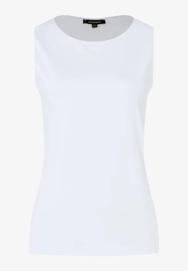 More & More Baumwoll/Stretch Top, weiß, Frühjahrs-Kollektion Black Friday Preise
