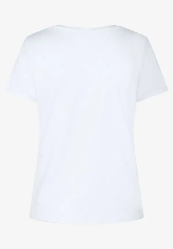 More & More T-Shirt mit Schriftzug, weiß 2025