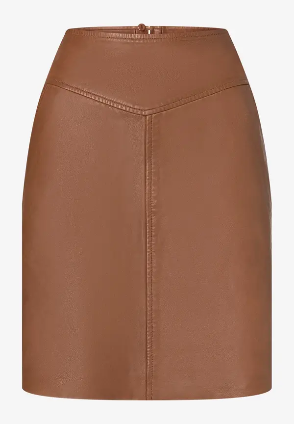 More & More Lederrock, hazel brown, Herbst-Kollektion Outlet