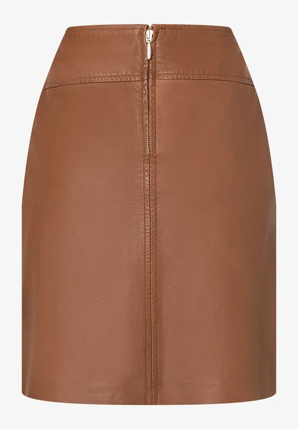 More & More Lederrock, hazel brown, Herbst-Kollektion Outlet