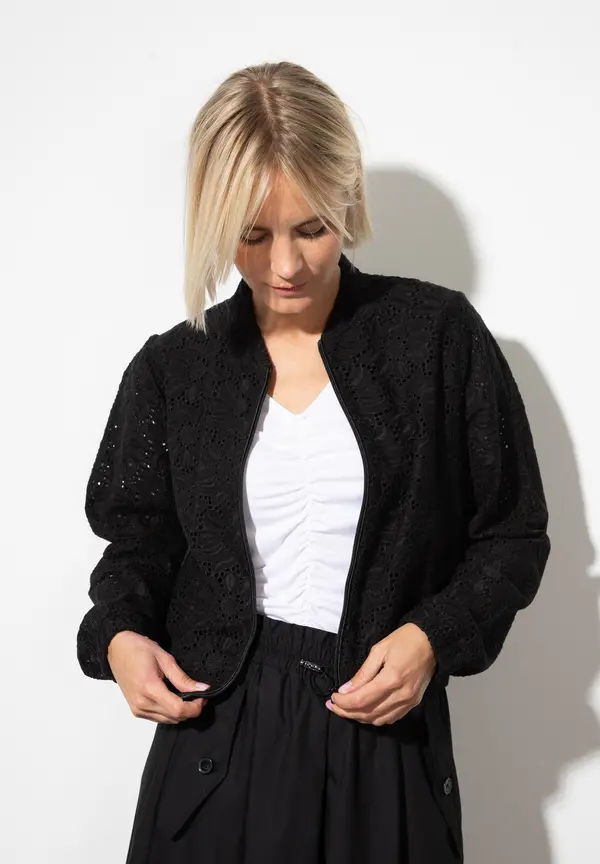 More & More Spitzen-Blouson, schwarz, Sommer-Kollektion Sonderangebot
