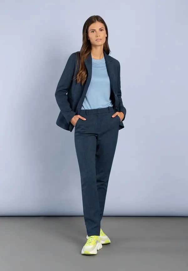 More & More Blazer, blau melange Online Shopping